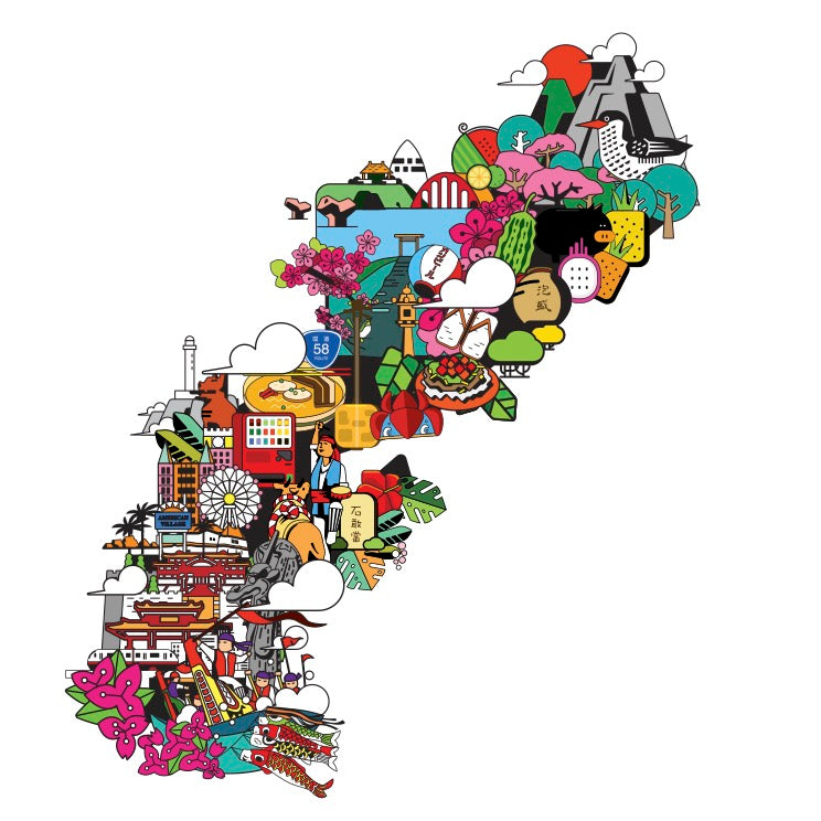 ステッカー 沖縄地図 マンホール Lサイズ