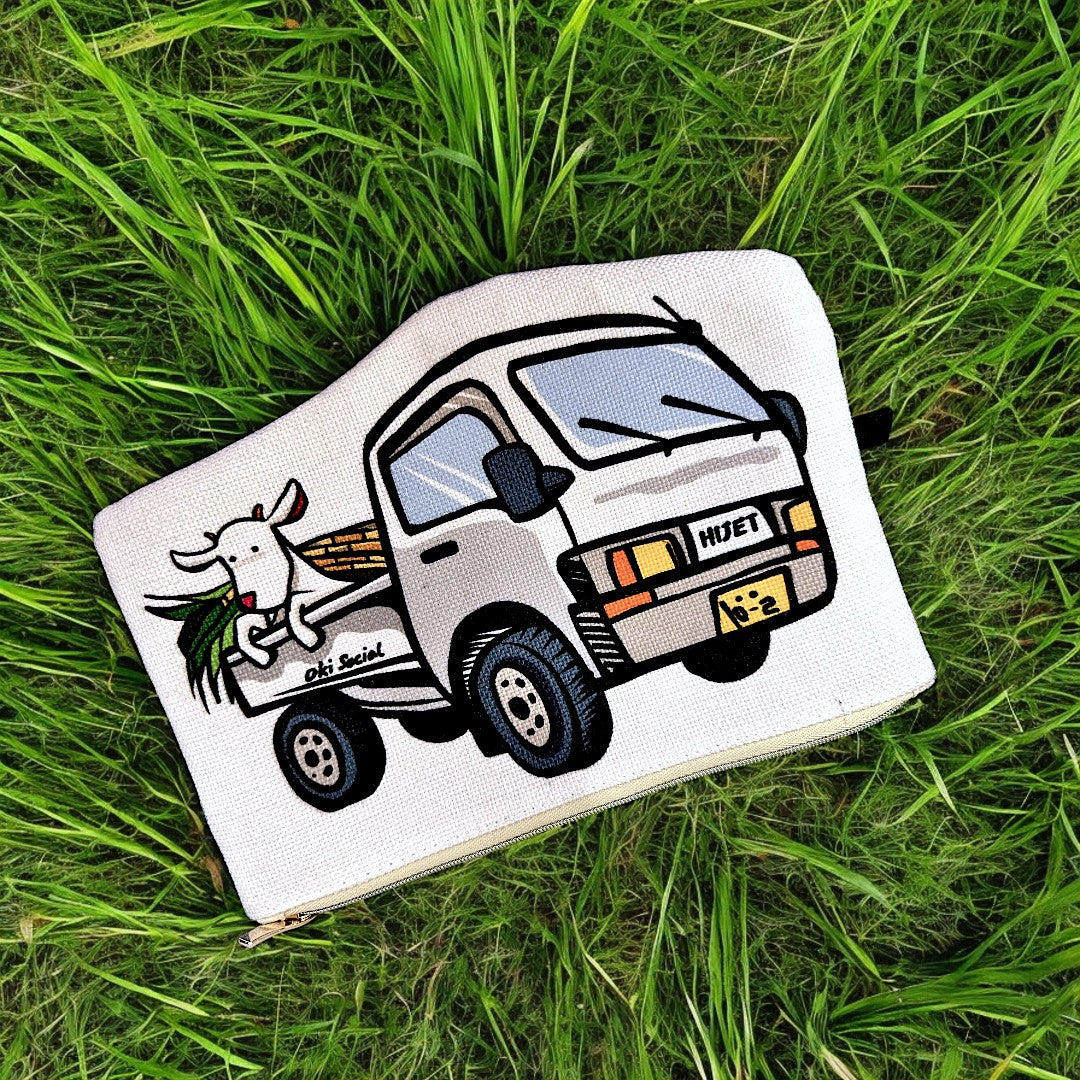 ポーチ 軽トラとヤギ