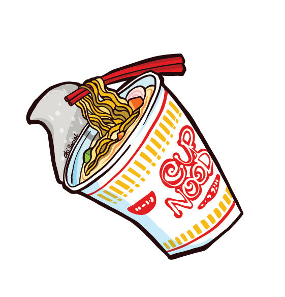 ステッカー　カップ麺　Rサイズ