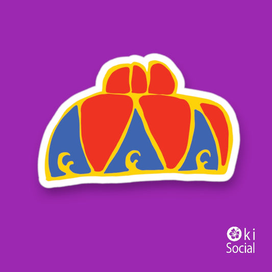 ステッカー　花笠　Rサイズ