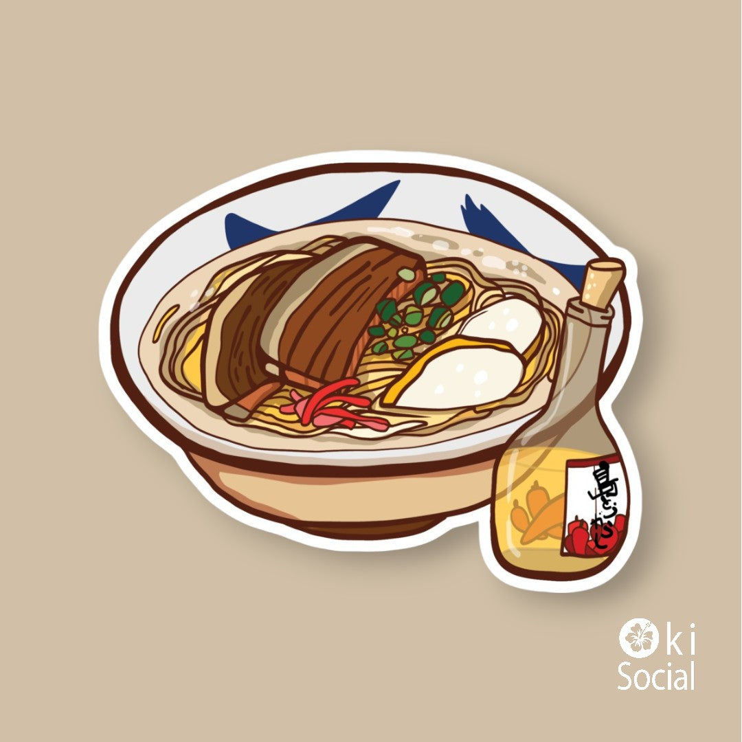 ステッカー　沖縄そば2.0　Rサイズ