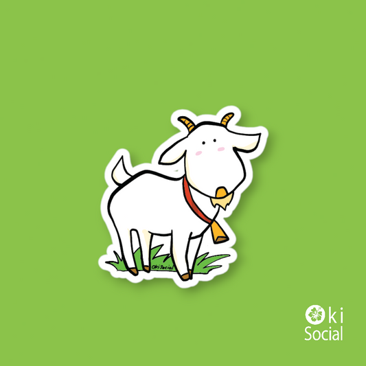 ステッカー　やぎ　Rサイズ